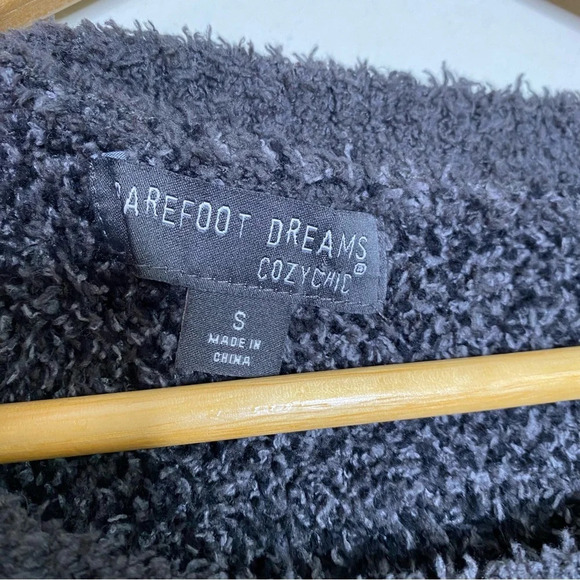 Barefoot Dreams Black Camo CozyChic Seaside Crewneck Pullover Sweater Size Small - Picture 4 of 9